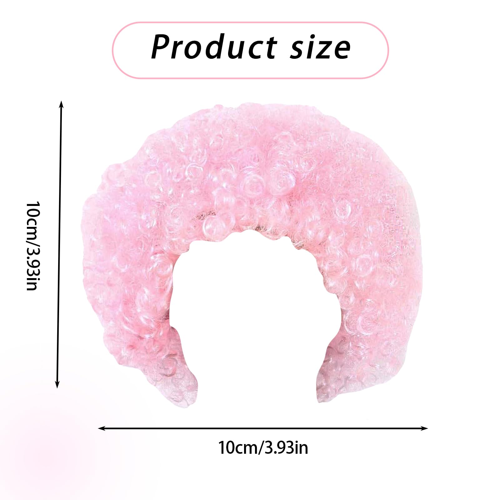 MUNSKT Pack of 1 Pink Afro Wig,Fancy Dress Accessory,Funky Large Curly Hair 70's Disco Costume,Perfect for Fancy Dress Men and Women - Image 2