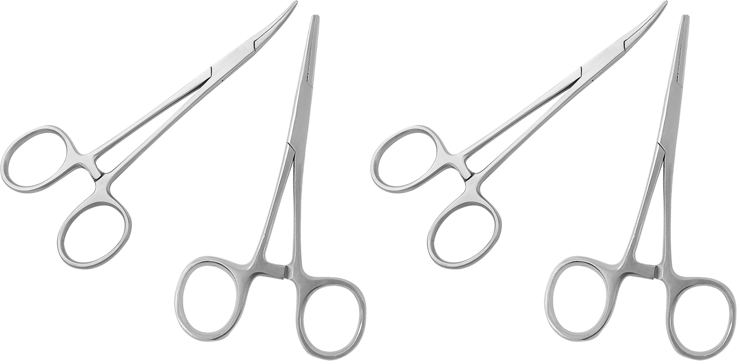 SURGICAL ONLINE 6.25" Straight & Curved Hemostat Forceps Set, Locking Tweezer Clamps. Ideal Hemostats for Nurses, Fishing Forceps, Crafts and Hobby — Amazon image 2