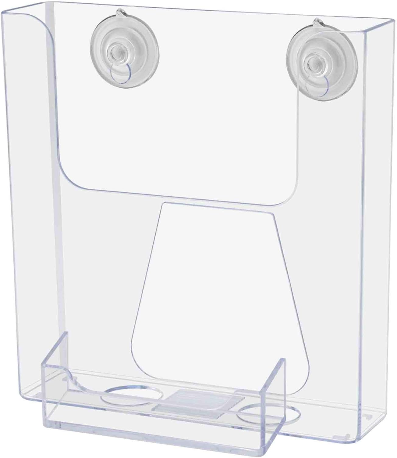 Marketing Holders Suction Cup 6 Brochure Holder Bifold Caddy Window or Glass Mount Catalog Booklet Take One Handout Literature Pamphlet Printed Material Menu Display