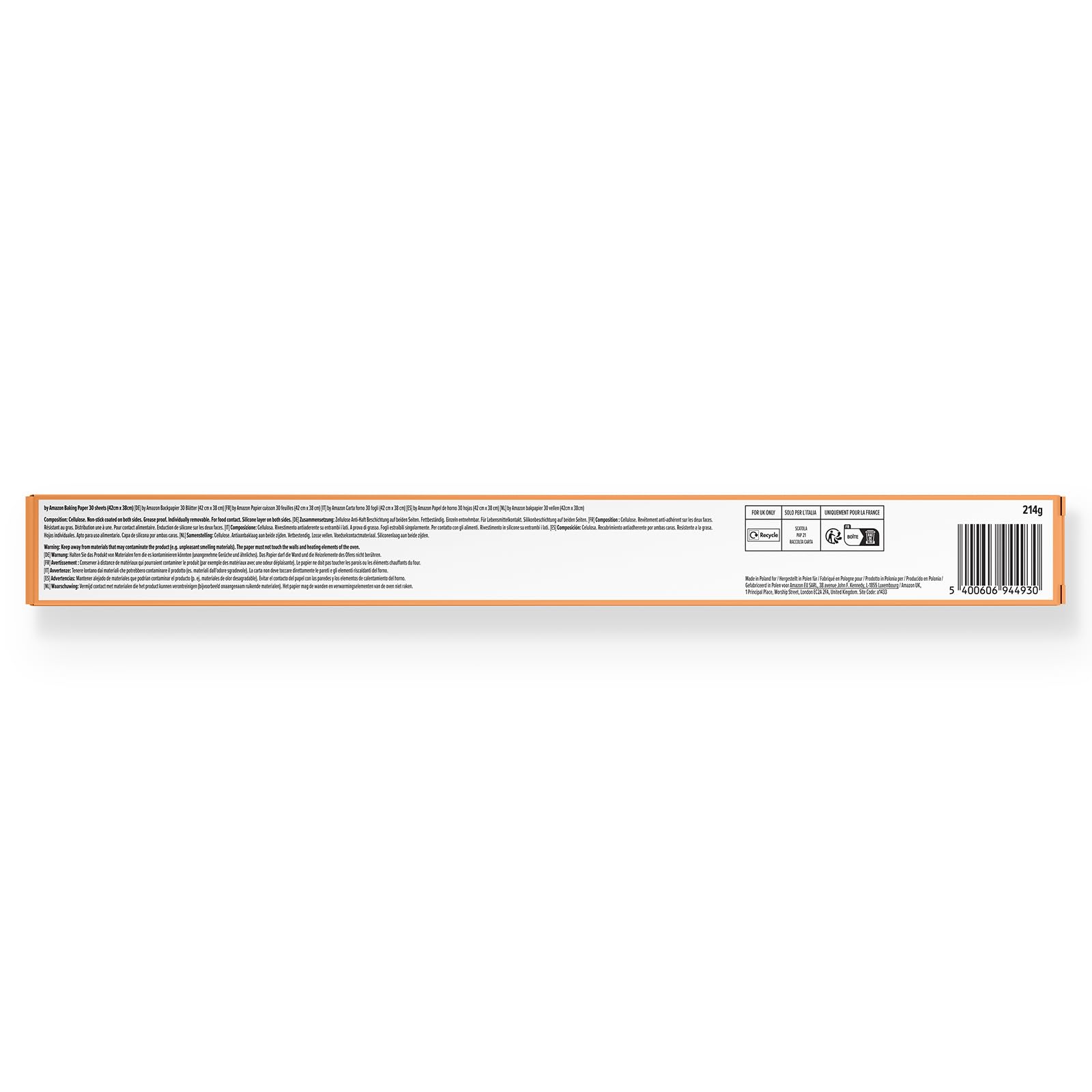 Amazon Papier de cuisson 30 feuilles 42 cm x 38 cm