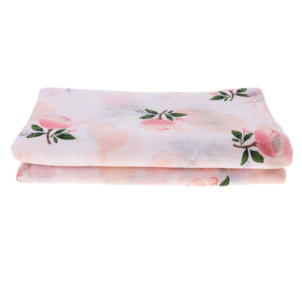 BNF Soft Muslin Baby Swaddling Blanket Newborn Infant Cotton Swaddle Towel Rose | Baby | Nursery Bedding | Blankets & Throws-image-29