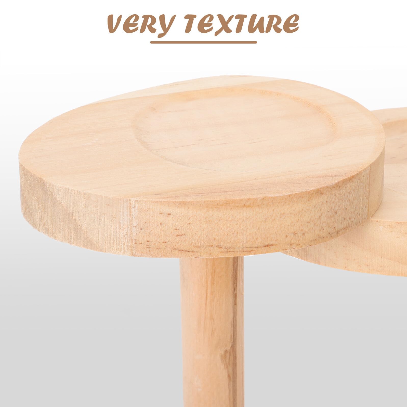 TOYANDONA Supporto per Torta in Legno Multifunzionale, Alzata per Torta Nuziale Robusta Design Elegante, Vassoio per Servire Dolci e Portavaso Decorativo per Casa e Ufficio