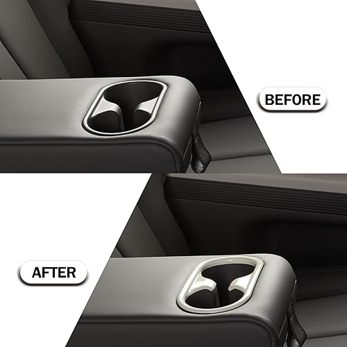 Miniatura 5 de MAYTON IONIQ5 - Portavasos para asiento trasero, IONIQ5 para consola central, compatible con Hyundai IONIQ 5 (marfil, reposabrazos de asiento