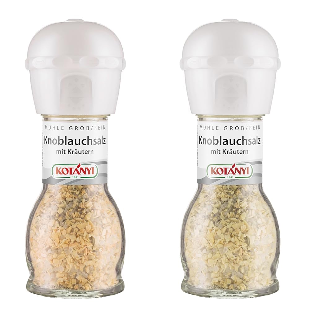 Kotanyi Knoblauch Kräuber Salz, hochwertiges Bio-Gemüseessig-Gemisch, Ideal für Kocher und Essliebhaber, in der Küche zu