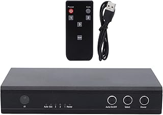 Autmsong VK‑S3 HD Switcher 18Gbps 4K 60Hz Ultra HD Metal Case 1080P 3 in 1 Out HD Multimedia Interface Switch for PS Game Console Compatible with various HD video sources and multiple HD DVD formats