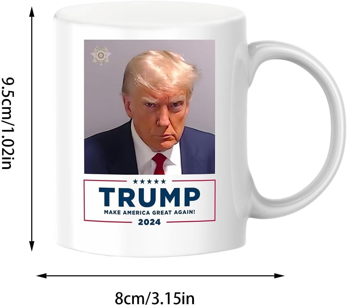 Amazon | 2024 トランプ マグショット マグ,面白いトランプマグ写真