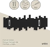 Vista 6 de Perchero de pared de barras con cinco ganchos de Umbra