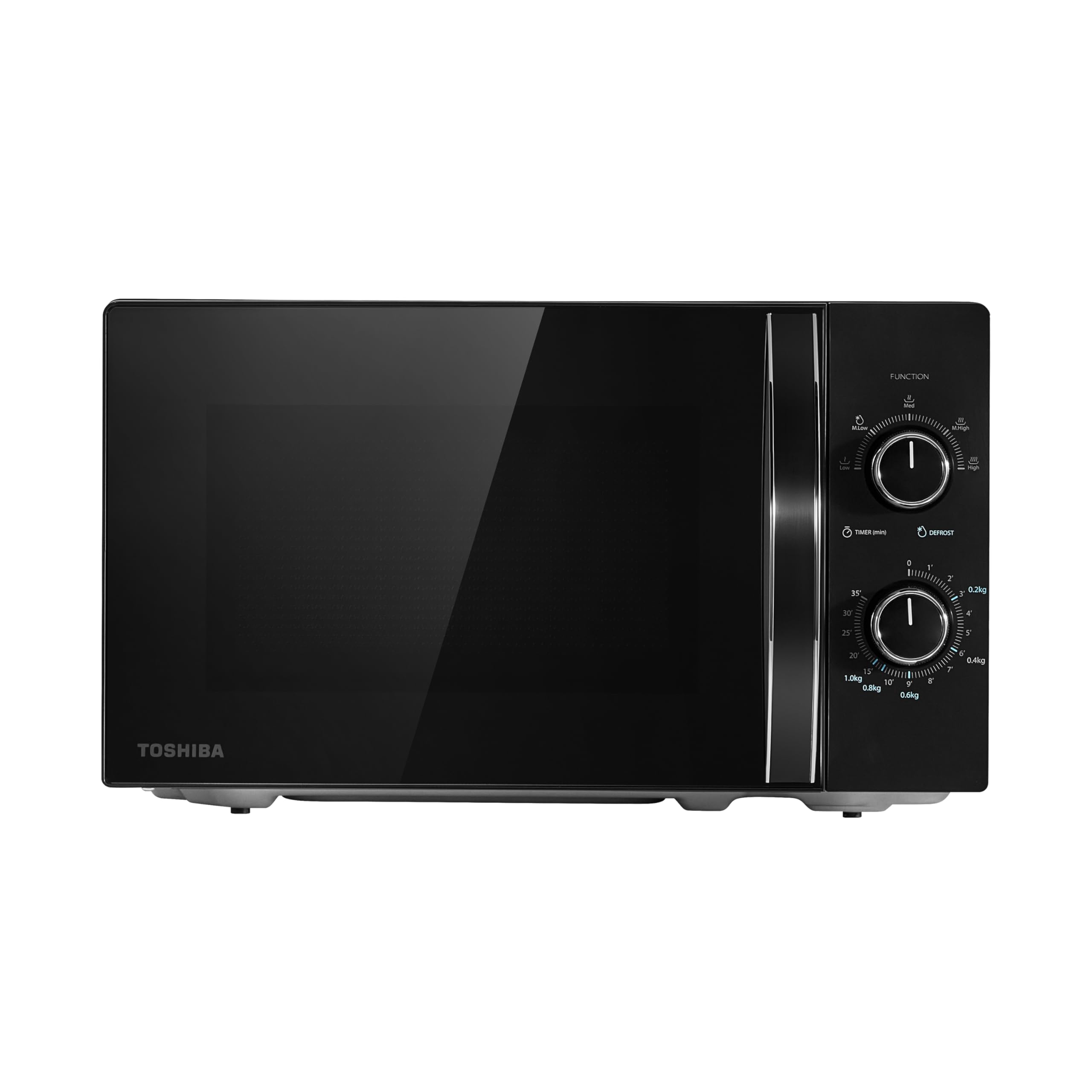 TOSHIBA Black Mirror Front Microwave 20 Liter 700W Manual Control