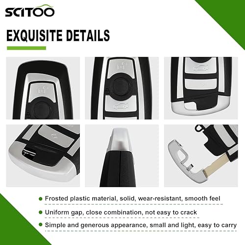 Miniatura 5 de SCITOO Llavero remoto de entrada sin llave para BMW M4 M5 528i 428i xDrive 750i 1pc FCC Q0EWNTA0NG Q0EWNTA0NG 4 botones