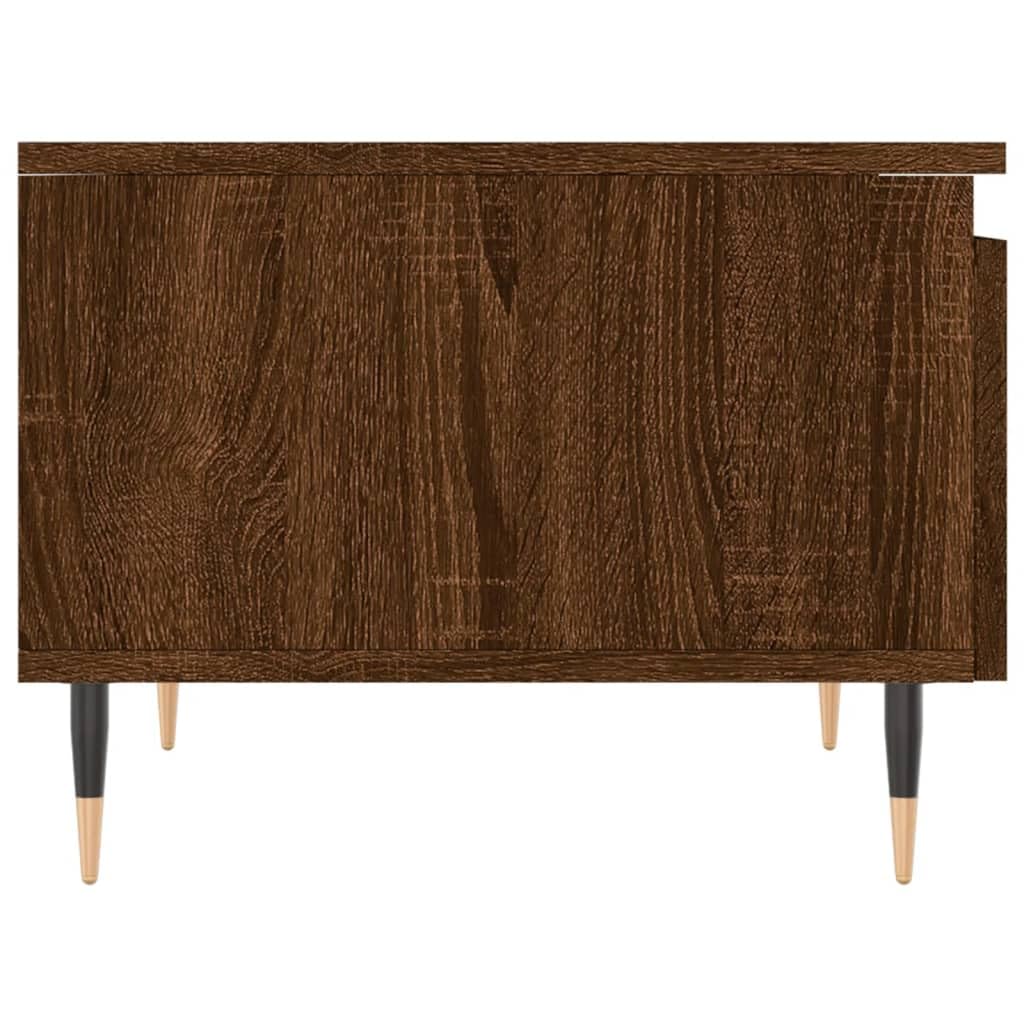 Homgoday 2 tavolini da caffè in rovere marrone, 50 x 46 x 35 cm, in legno ingegnerizzato, tavolino da tè per soggiorno, sala d'accoglienza degli ospiti, camera da letto e ufficio, mobili tipo 2