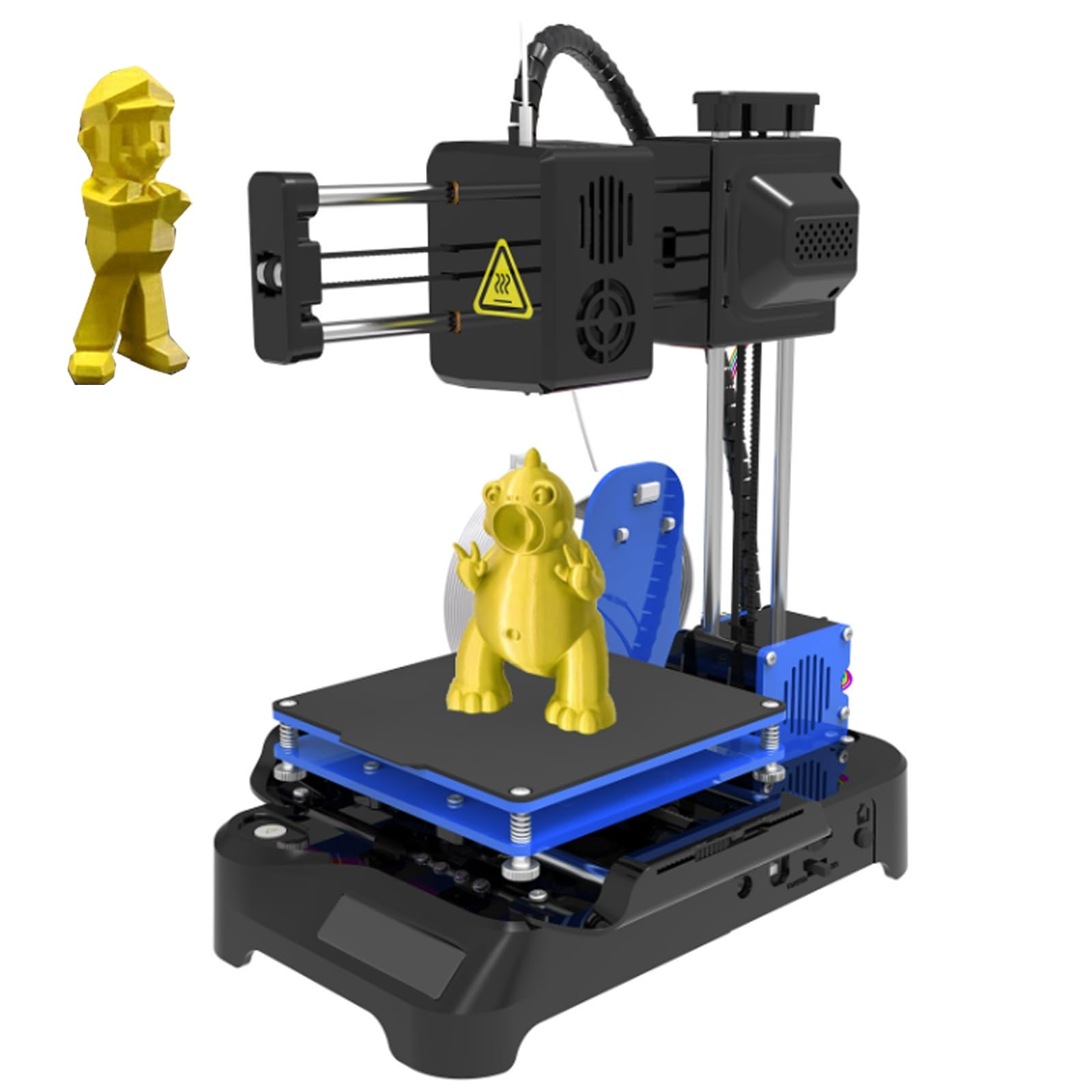 Stampante 3D, mini stampante 3D da tavolo, stampa con un solo pulsante senza necessità di livellamento, velocità massima 40 mm/s, adatta a principianti, bambini e per scopi didattici.(Black)