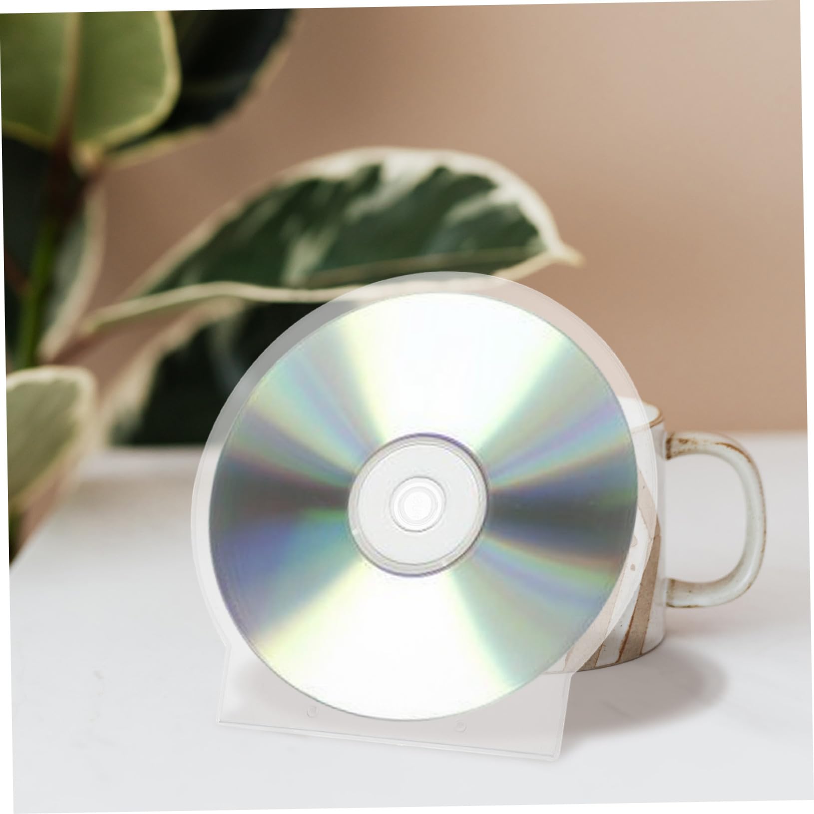 Custodia CD Trasparente Extra Spessa per 50 Dischi, Custodia Porta Dvd Rigida Design Sottile e Minimale per Casa e Auto