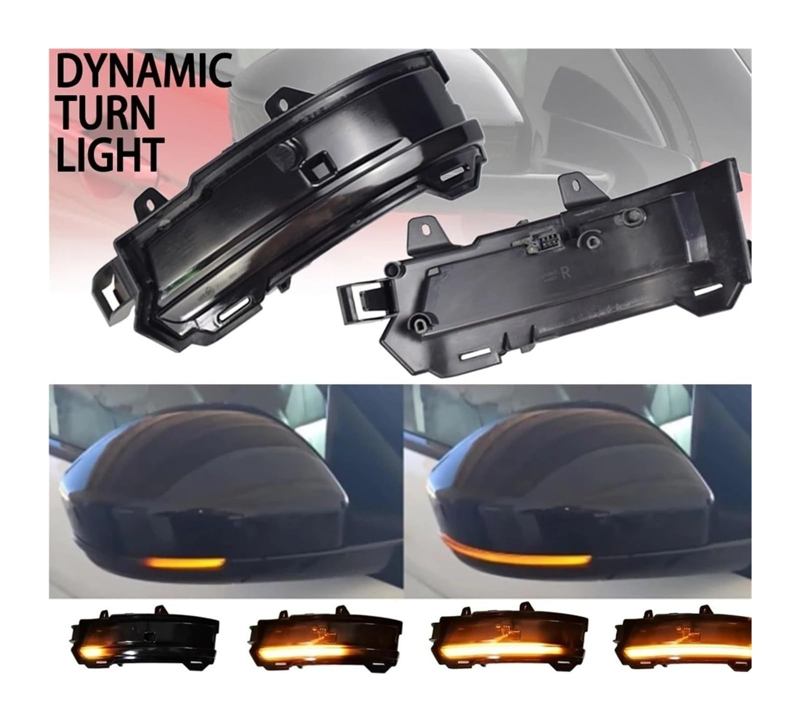 Clignotant voiture Pour Jaguar Pour F-Pace Pour E-Pace Clignotant Dynamique À LED Indicateur Rétroviseur