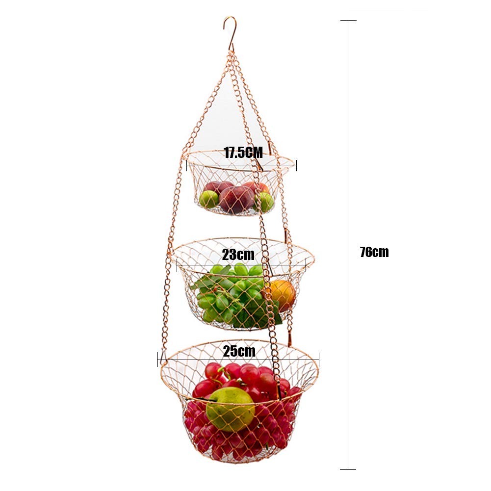 Apsan Cesto portaoggetti per frutta a 2 ripiani, per cucina