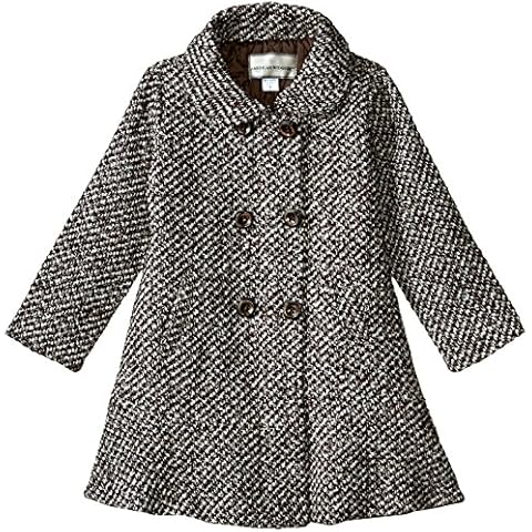 Widgeon Girls' Faux Wool Double Breasted Flared Bottom Coat, Ttc/Tweed Coffee, 5 Cover