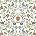 NextWall Bird Toile Peel and Stick Wallpaper (White)