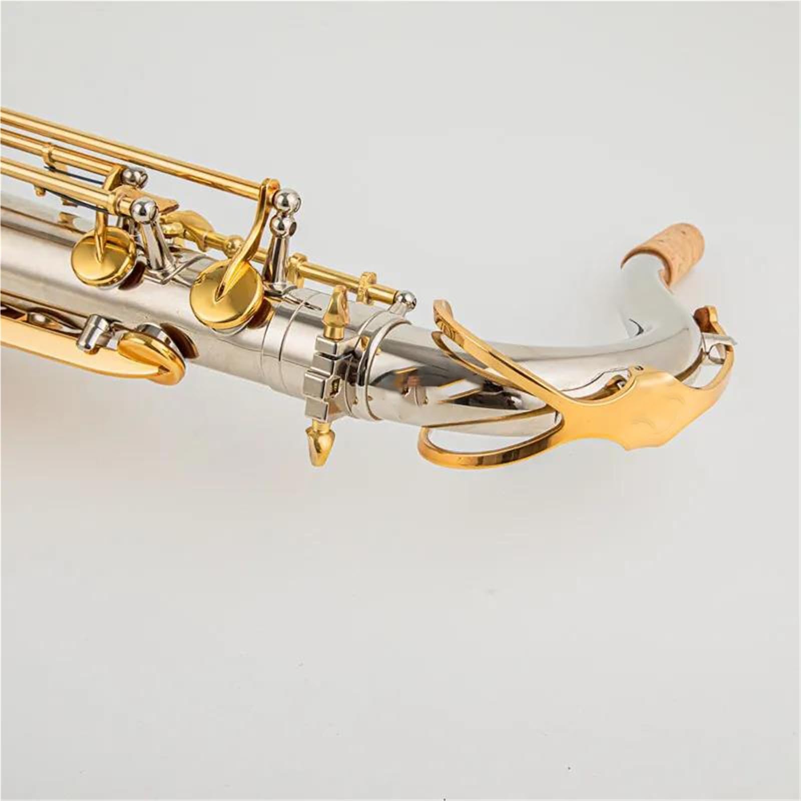Saksofon Profesjonalny Saksofon Tenorowy B Dur Korpus Posrebrzany Profesjonalny Instrument Z Futerałem Akcesoria