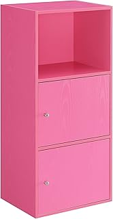 Convenience Concepts Xtra Storage 2 Door Cabinet with Shelf, Pink