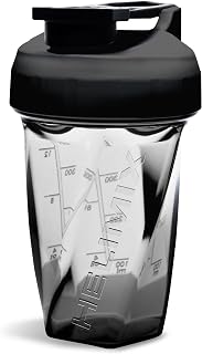 HELIMIX 1.5 Vortex Blender Shaker Bottle Holds Upto 20oz | No Blending Ball or Whisk | USA Made | Portable Pre Workout Whey Protein Drink Shaker Cup | Mixes Cocktails Smoothies Shakes | Top Rack Safe