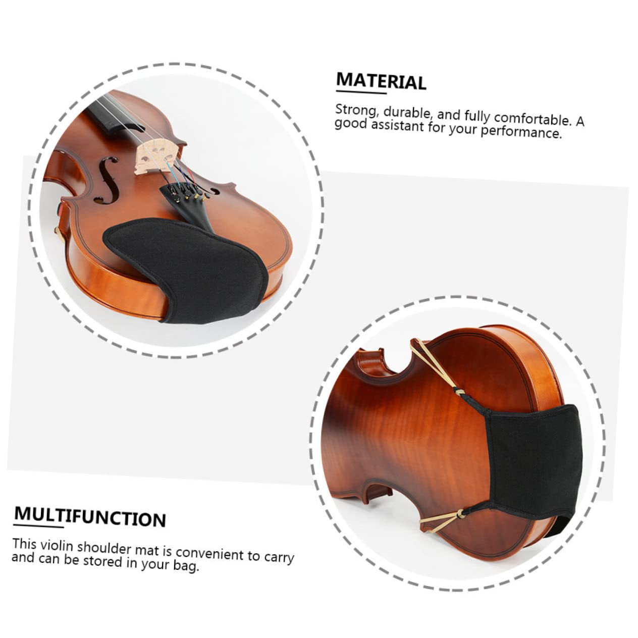 ibasenice 5 Piezas De Reposapiés Ergonómicos Para Violín De Tamaño 1/4 Cómodo Acolchado Para Los Hombros