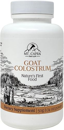 Mt. Capra - Calostro de cabra para un sistema inmunológico saludable, intestino y rendimiento atlético Alimentado con pasto, alto