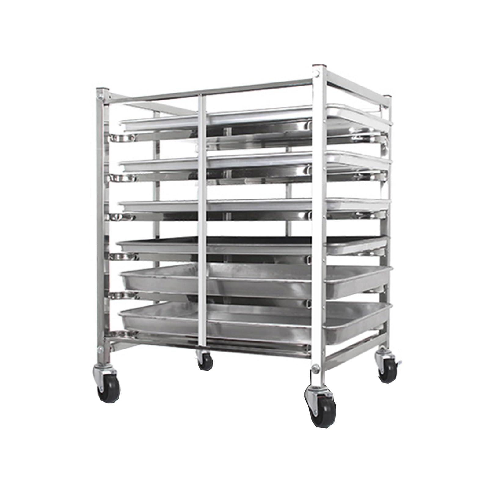 Carrello Porta Panini A 6 Ripiani For Uso Commerciale, Carrello Portaoggetti In Acciaio, Carrello Da Panetteria E Ruote For Stendino, For Cucina, Ristorante, Pizzeria(6-Tier)