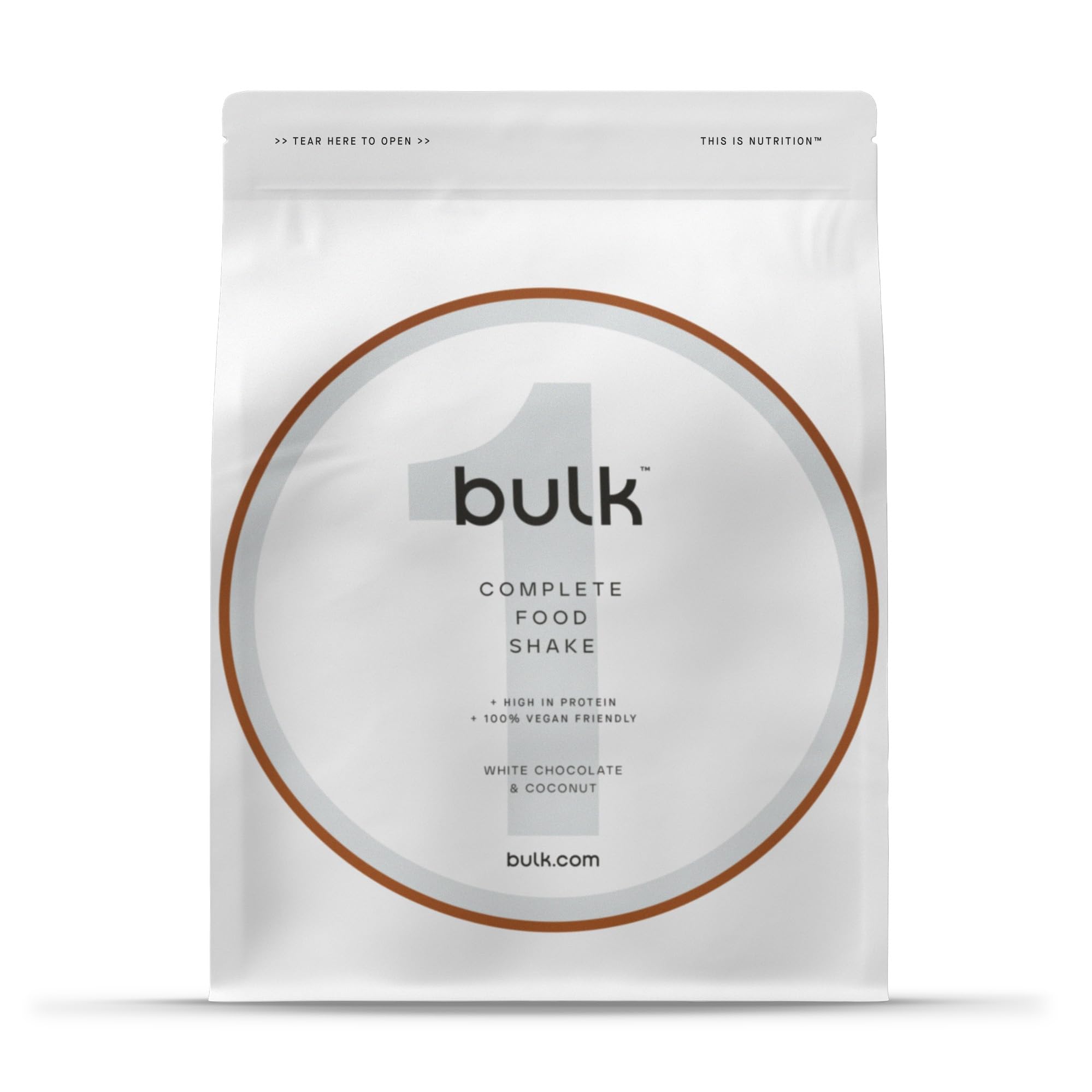 Bulk 1 Complete Food Shake, Complete Meal, 7 Meals, Vegan, White Chocolate Coconut, 3 kg