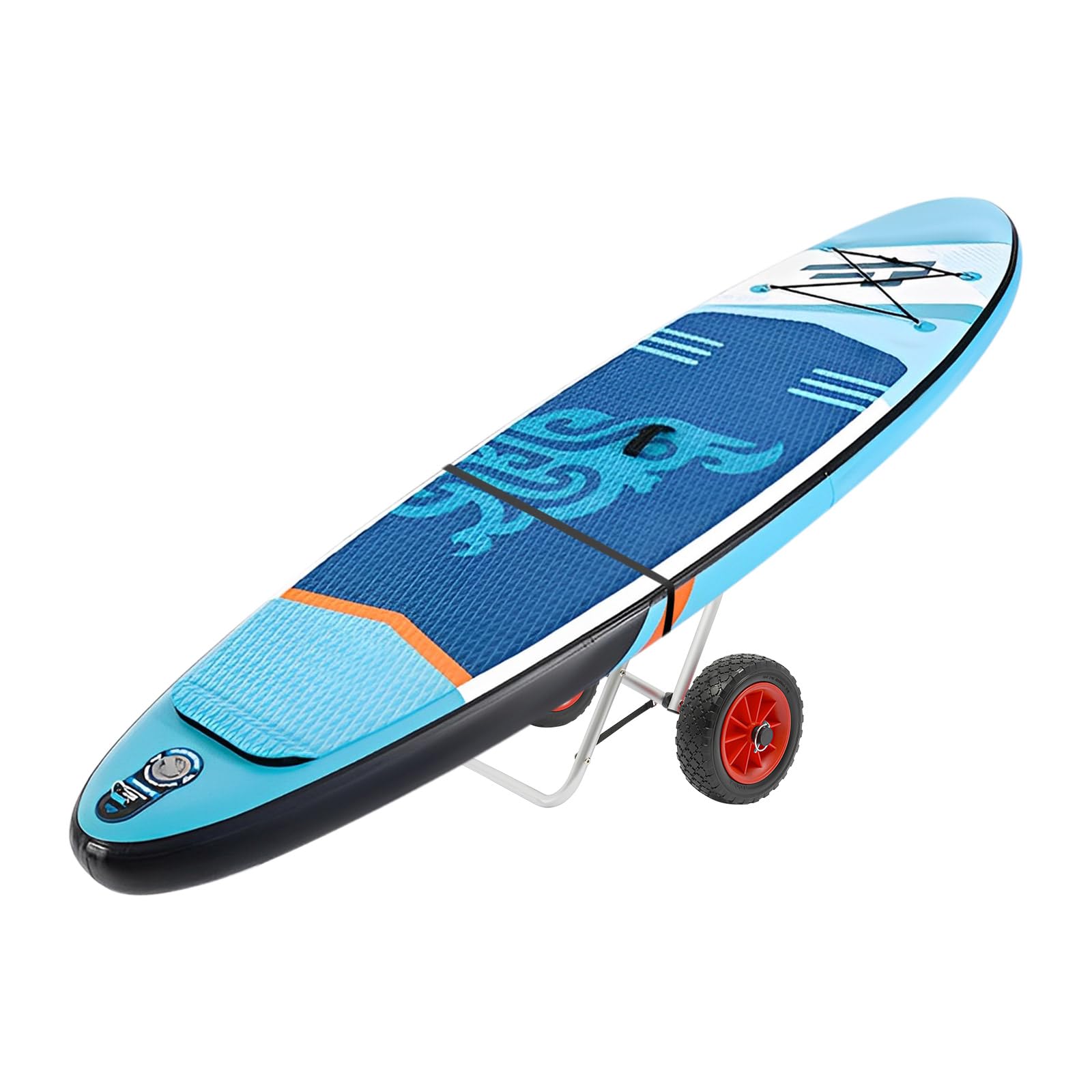 Bootswagen Transportwagen,Kanu-Trolley-Wagen,Zusammenklappbar Bootstransporter＋1* Riemen,80 kg Tragfähigkeit Anhängerhalterung für Transport Booten, Kanus, Surfbrettern