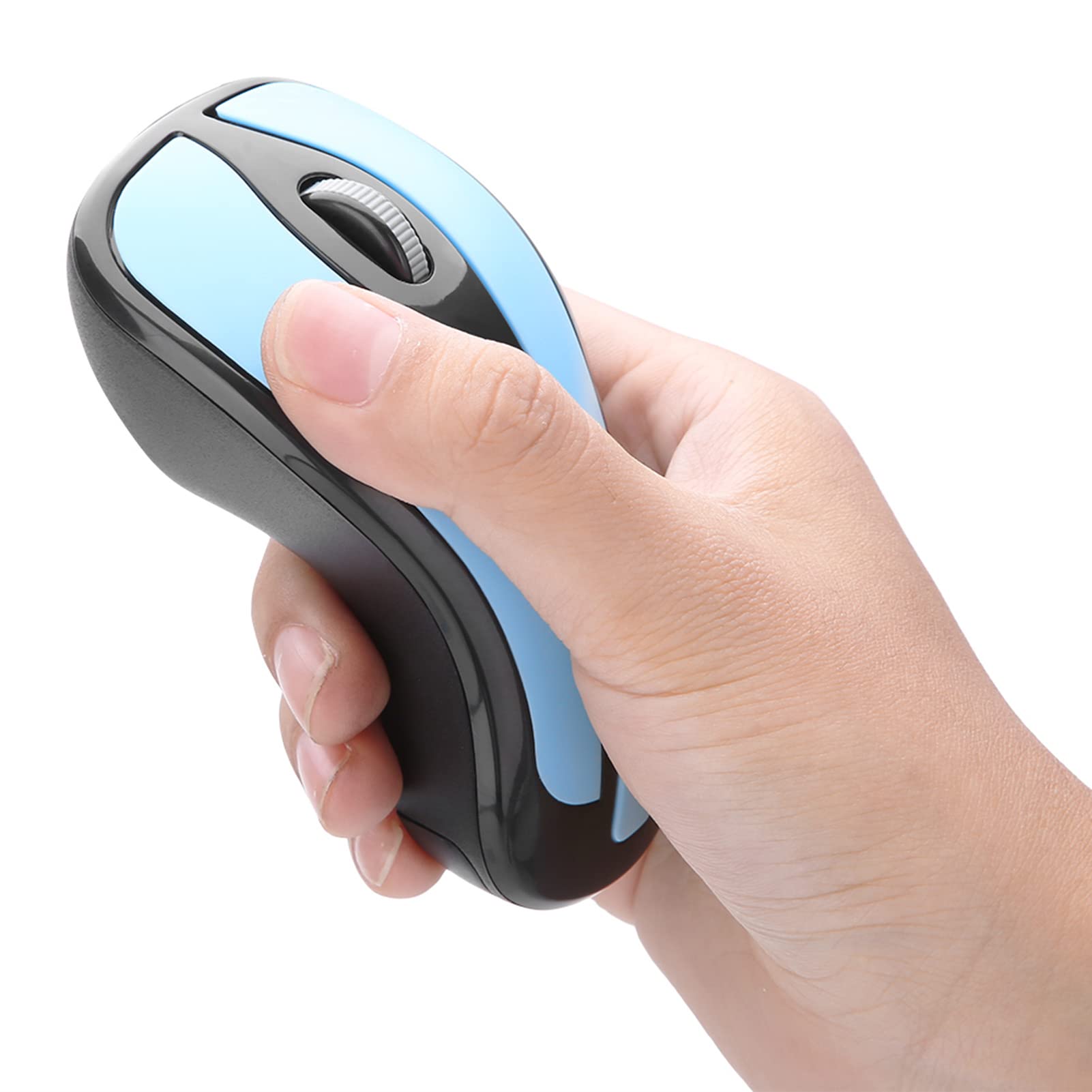 2,4 G Gyroskop Fly Air Mouse, Fotoelektrische Maus und Fly Air Mouse Dual Mode mit Nano-Empfänger, für 2000/XP/Vista/7, für Android, für OS usw. (blau und