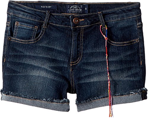 Short en jean Lucky Brand coupe droite confortable pour adolescente taille 14 ans