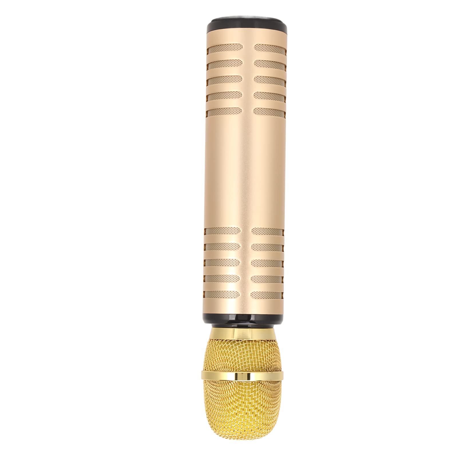 Dispositivo di Canto Portatile per Microfono Wireless Bluetooth K6 per Amanti del Karaoke Materiale ABS 1 Pezzo (GOLD)