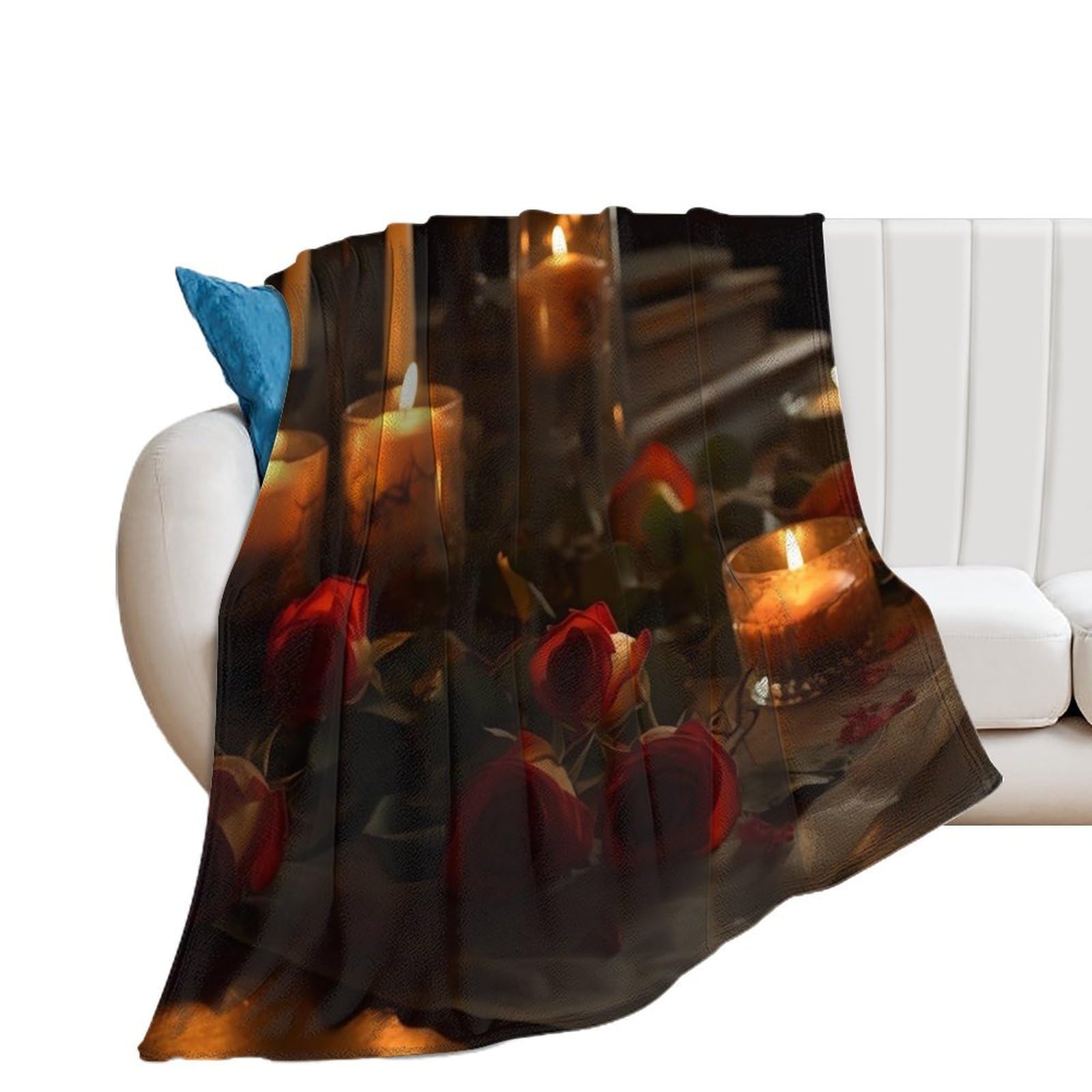 Couverture de table en flanelle chaude contre le froid sur le lit