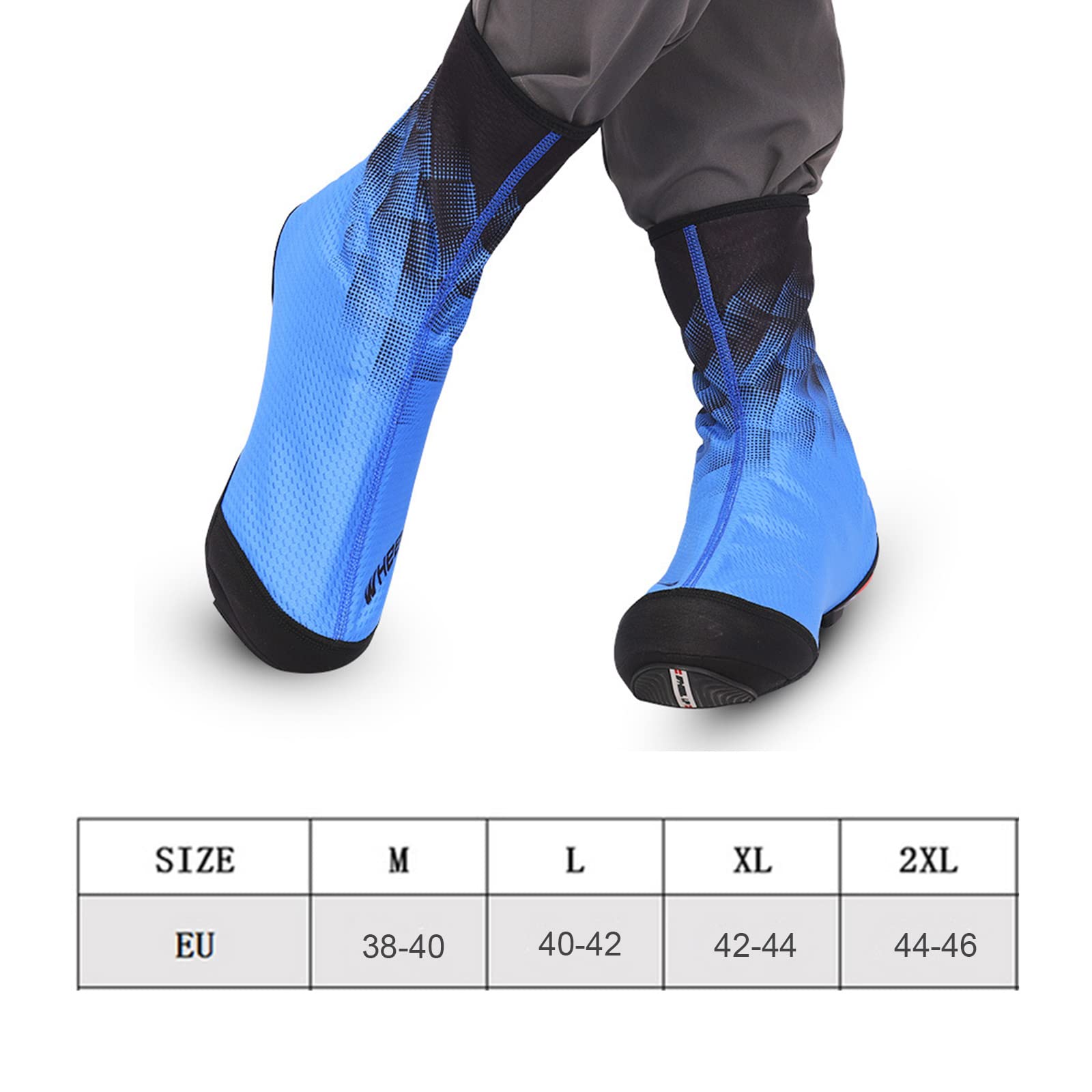 1 para zimowy termiczny koc na buty rowerowe zestaw polarowy utrzymywanie ciepła rower buty do noszenia wodoodporny ochraniacz na buty sportowe, koc, niebieski, L (40