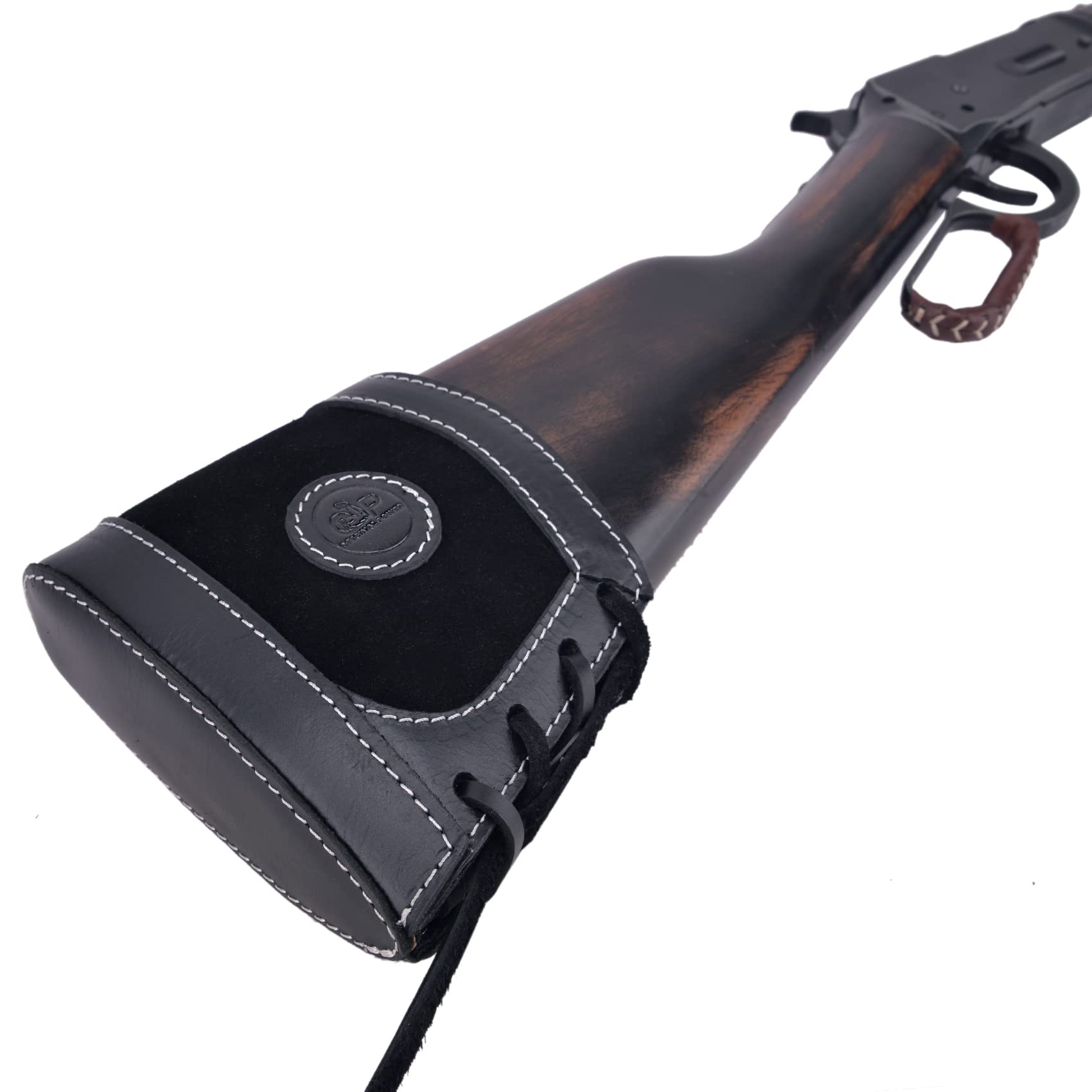 Tas Trost Gewehrrückschlagpolster für Gewehre, Schrotflinten, zum Reinschlüpfen von Gewehren, Leder, Rückstoßreduzierung (schwarz)