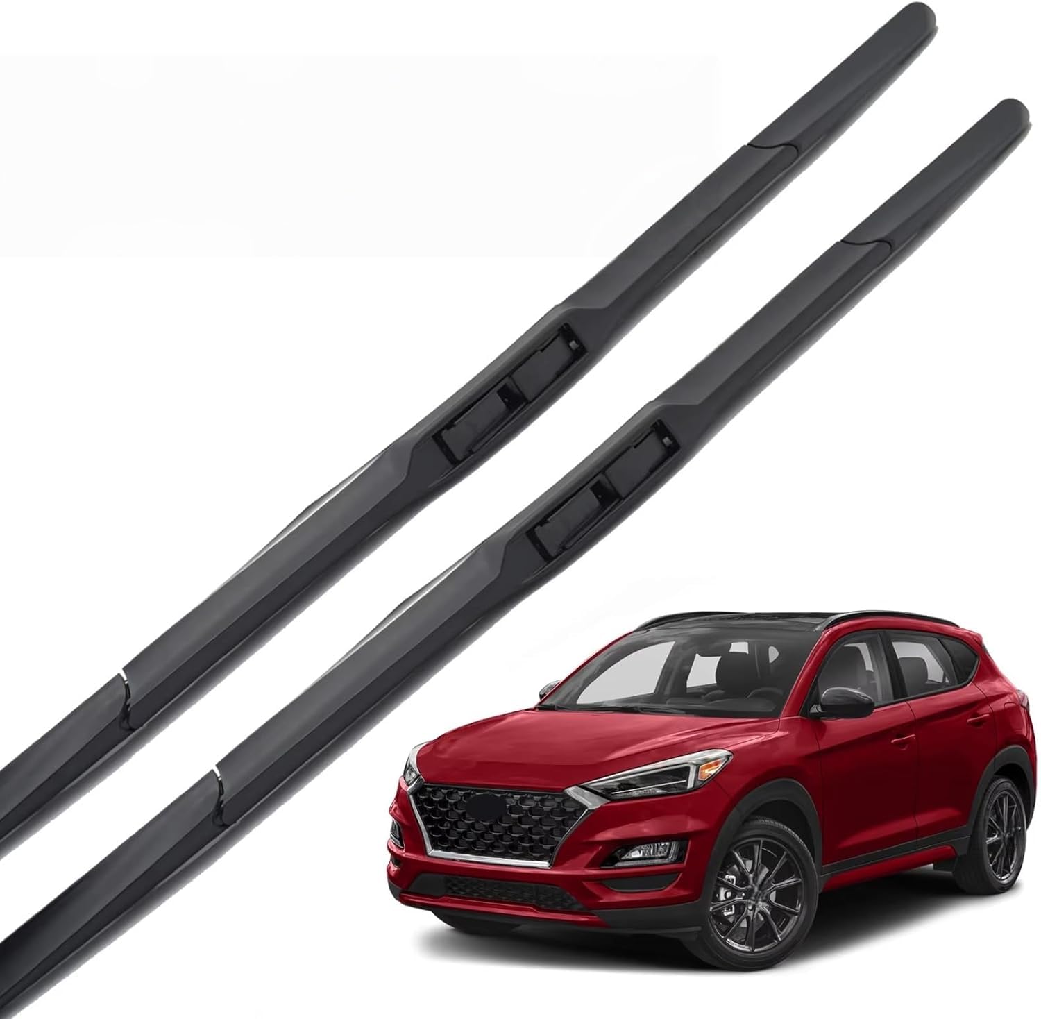 liufangfc Front Windscreen Beam Wipers for Hyundai Tucson MK3 2016-2020 26"+16", Set of 2 Replacement Blades with Pre-assembled Adapter, Only for Right-Hand Drive (UK)