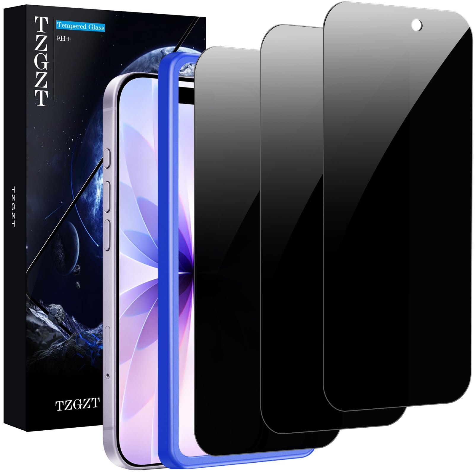 Photo 1 of TZGZT Privacy Screen Protector for iPhone 17 (3-Pack)