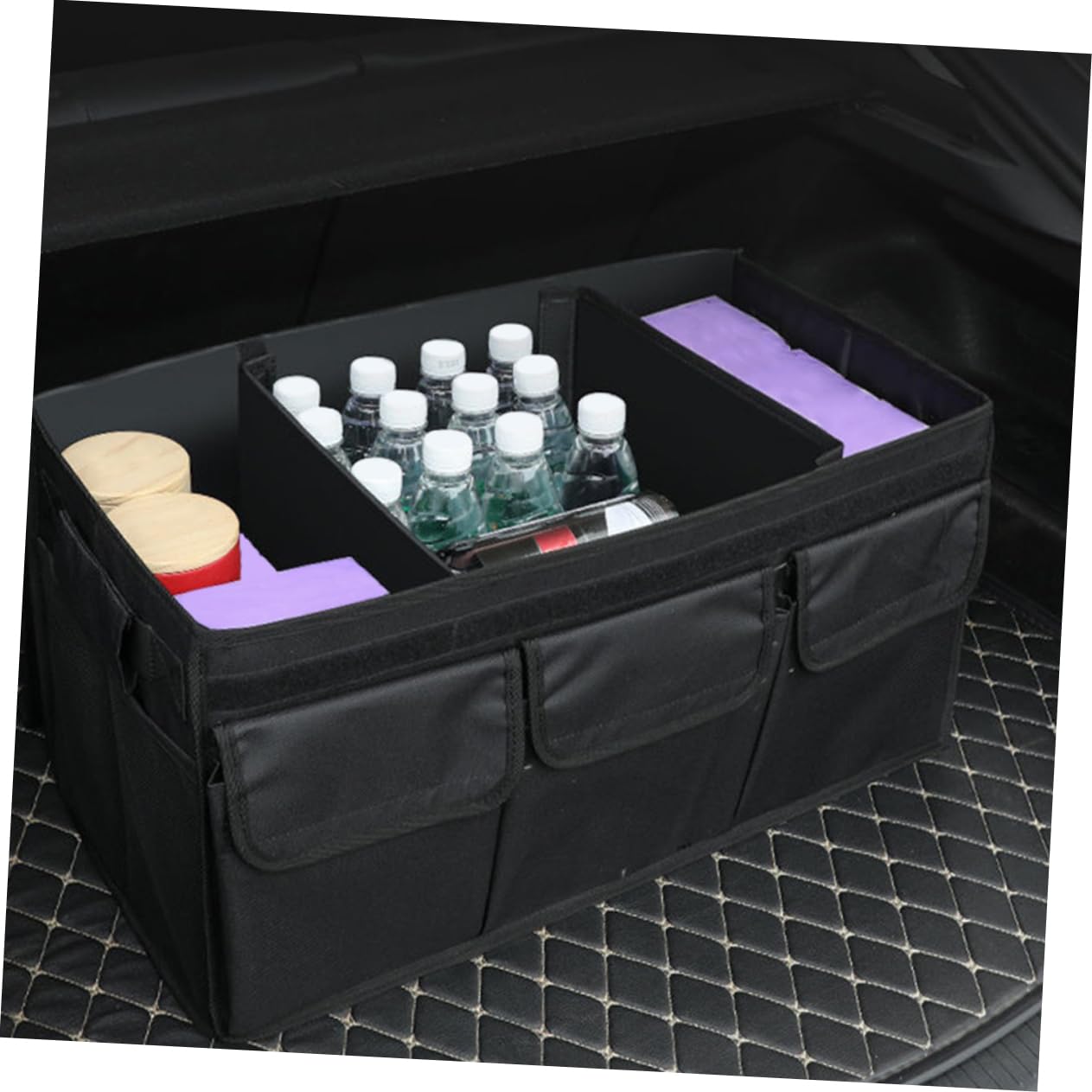 Organizador de Maletero de Coche Caja de Almacenamiento Grande Organizador para Maletero para Viajes y Organización de Equipaje Coche