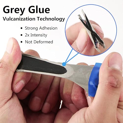 Miniatura 3 de Watris Veiyi 80 parches de reparación de neumáticos de 2.283 in, kit de parches para neumáticos resistentes, parches redondos sin cámara, parche