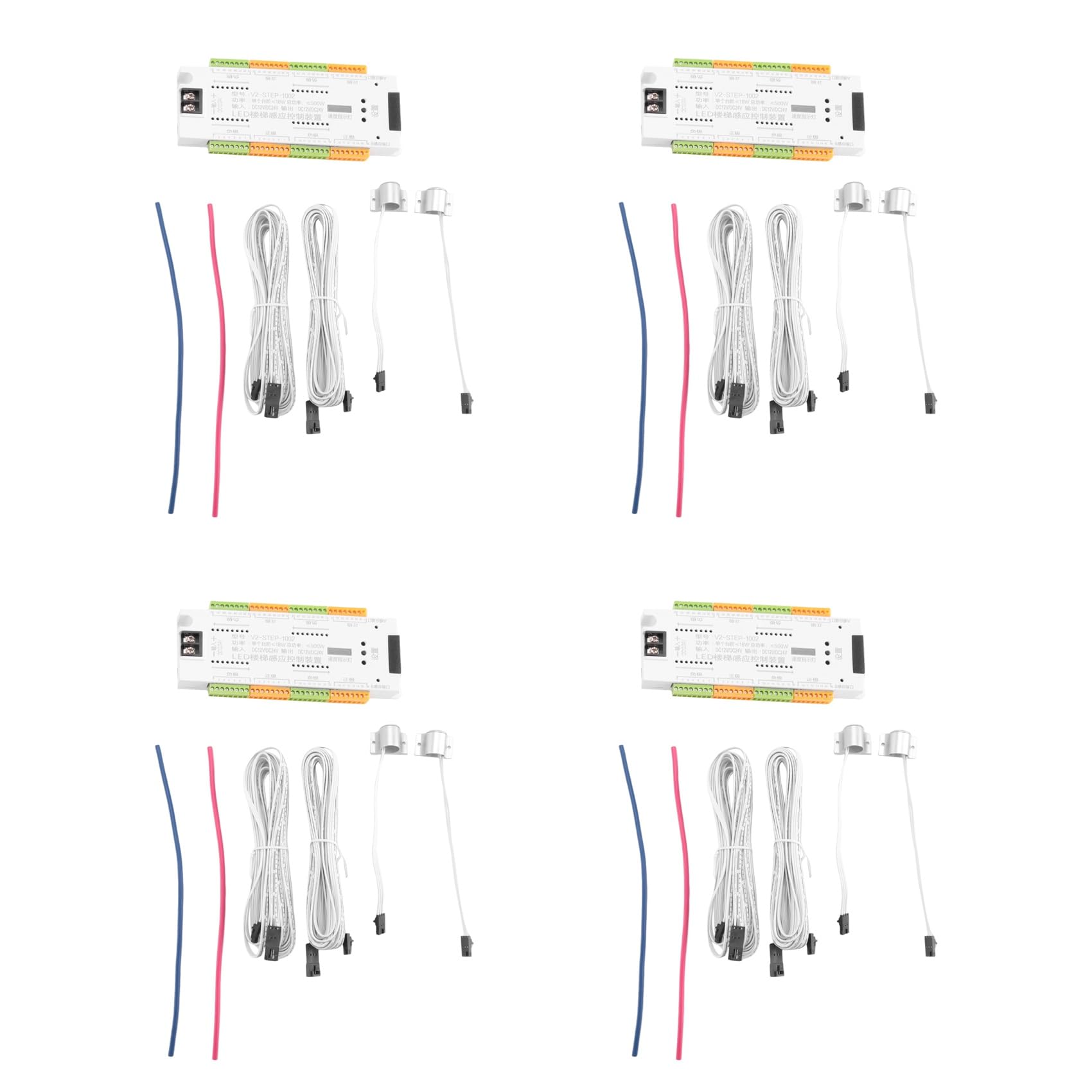 Onchdbfhuu 2X LED Motion Sensor Light Strip Stair 32 Channel Dimming Light Indoor Motion Night Light 12V/24V Flexible LED Strip