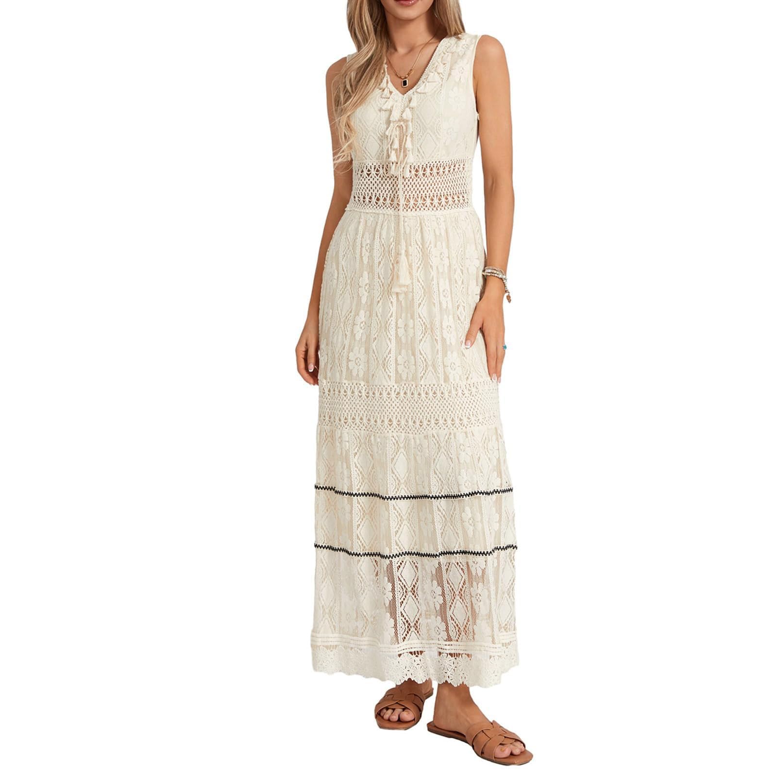 Robe Ete Femme Longue Chic Été Robe de Plage Casual Grande Taille Robe Manches Courte Unie T-Shirt Bohême Midi Dress Robe Mi-Longue Chic élégante Sexy Robes Courte Rétro Jupe Tendance Robe Noir