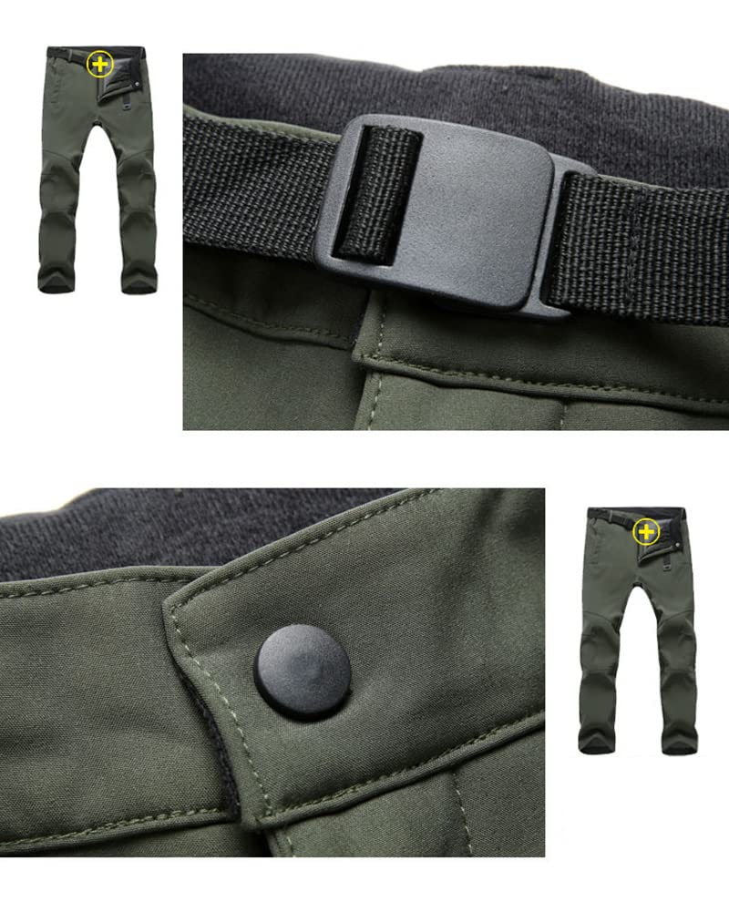 Pantaloni Trekking Sci Uomo/Donna Invernali Pantaloni da Lavoro Termici Impermeabile Pantaloni Softshell Montagna Escursionismo Caldo All'aperto