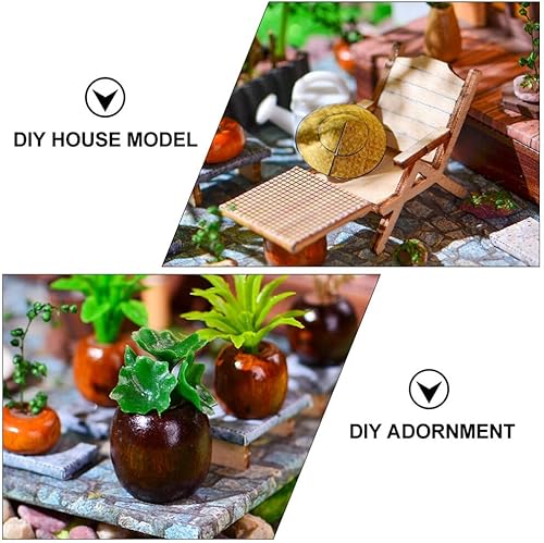 Miniatura 3 de ibasenice Miniatures 1 Unidades Nuevo Artesanía Niños Cumpleaños Estilo Miniatura con Muebles Decoración Jardín DIY Juguete Año Año Chino Modelo Kit