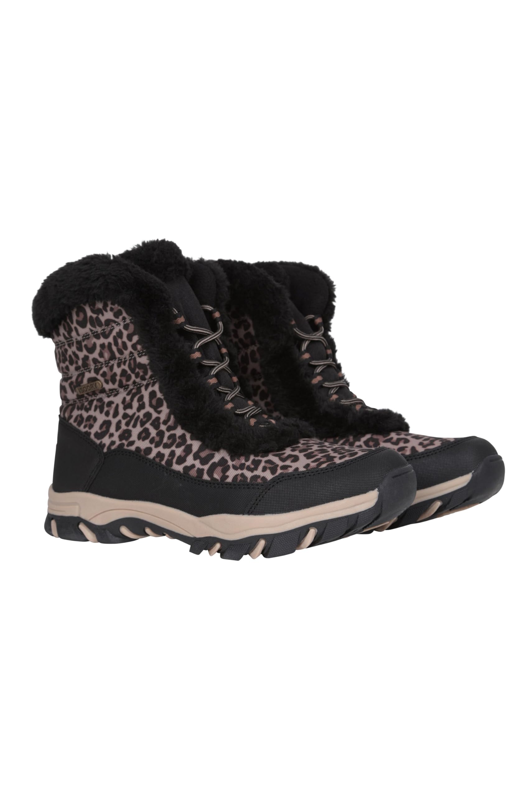 Mountain Warehouse Ohio Womens Thermal Printed Short Snow Boots Black (Printed) Adult Shoe Size 6