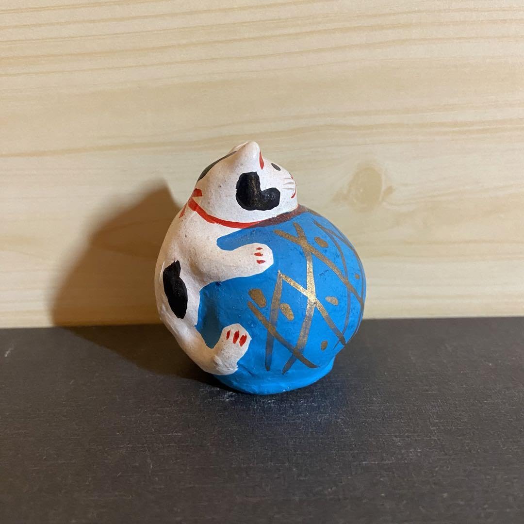 まり猫 招き猫 山形張子 郷土玩具 民藝 山形県 山形張子 岩城人形店