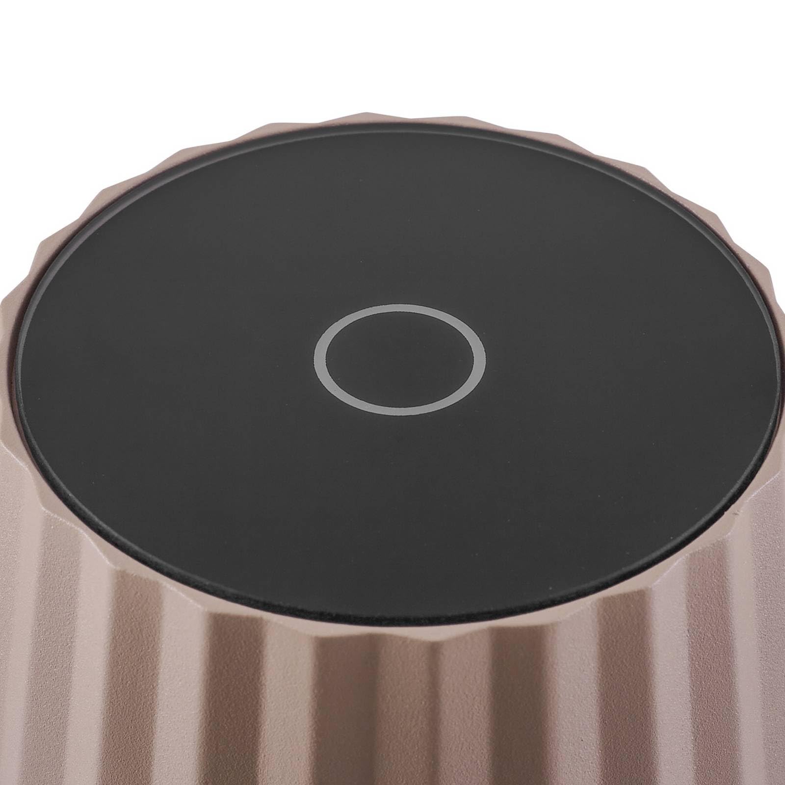 Lindby Lámpara de mesa LED regulable con batería inalámbrica con sensor táctil, lámpara de mesa portátil recargable para interior y exterior, lámpara de mesa LED exterior IP54, lámpara de batería para