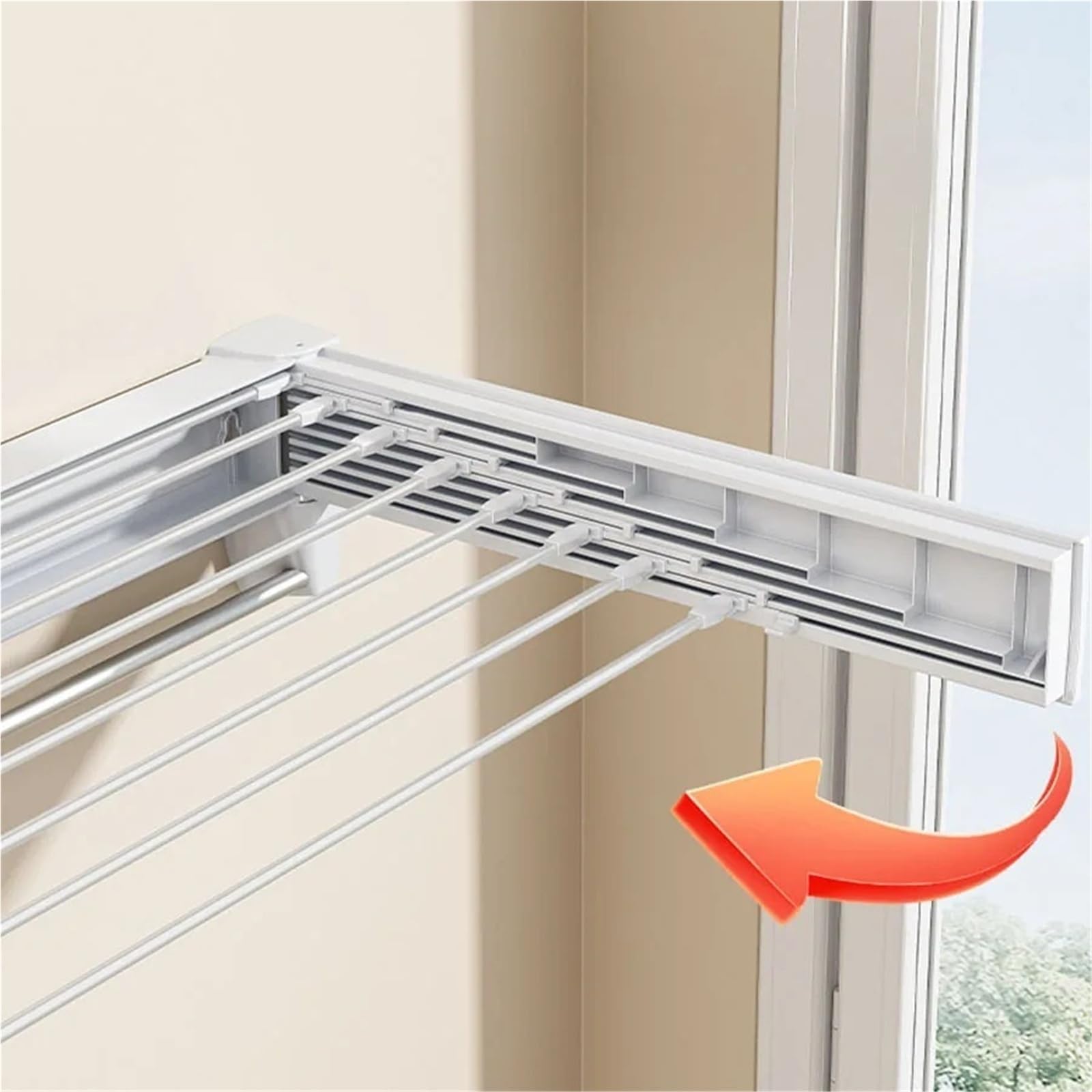Wandmontierter Wäschetrockner An der Wand montierter Teleskop-Wäschetrockner, Handtuchhalter im Badezimmer, Innenbalkon, Erkerfenster