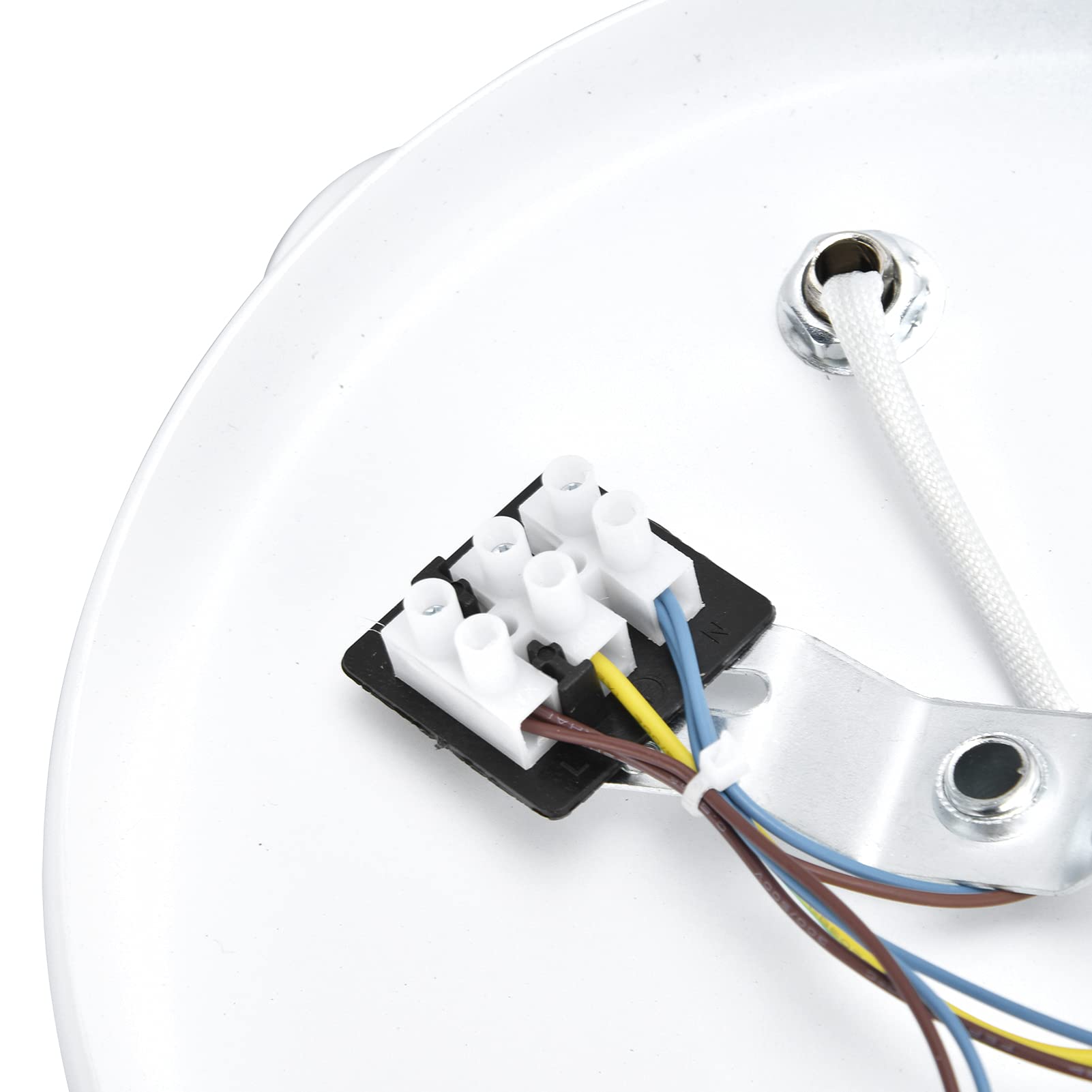 Soporte de Foco de Techo GU10, Accesorio de Base de lámpara giratoria de 3 Cabezales para Dormitorio, Comedor, Centro Comercial 85-265 V(Blanco)