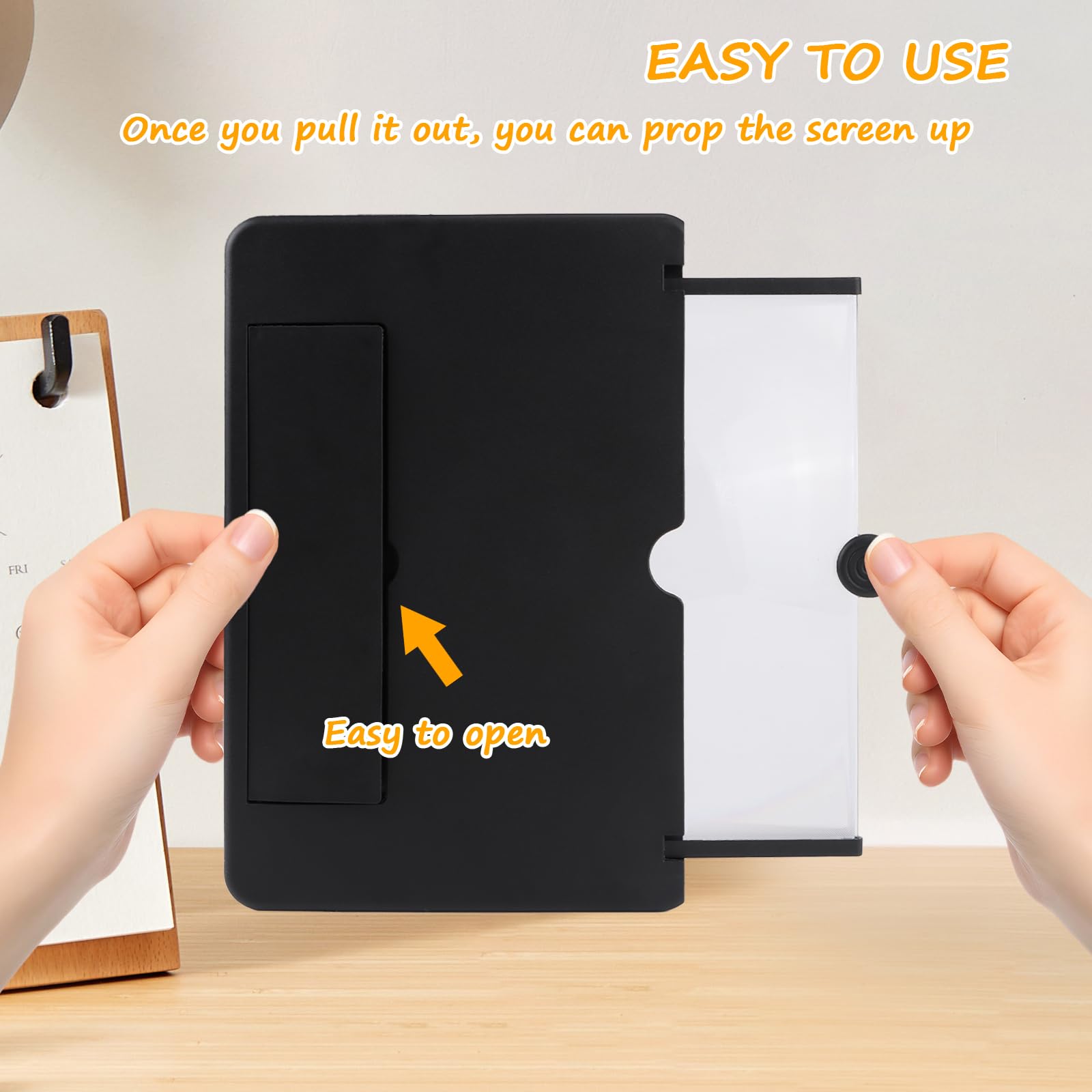 Amplificatore schermo cellulare, Lente Ingrandimento Smartphone 12" HD Schermo Ingranditore pieghevole Lente d'ingrandimento per tutti gli smartphone per la visione di video