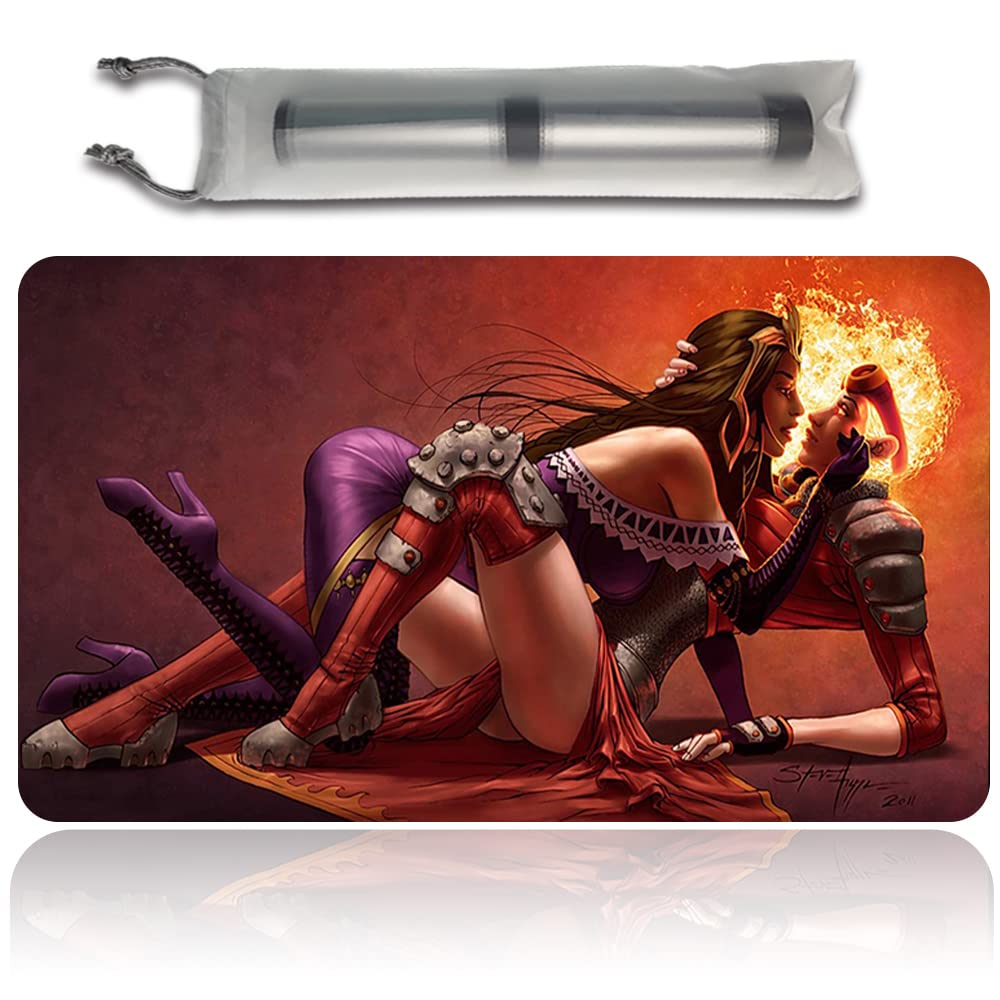 Four Leaves Liliana Vess e Chandra - Tappetino da Gioco MTG con Borsa Impermeabile, Playmate Table Mat, Mouse Pad per Supporto Combat