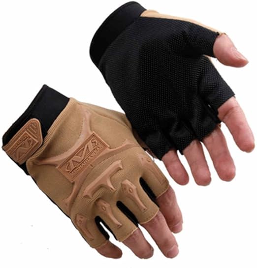Amazon Catsobat ハーフフィンガーグローブ サバイバルゲーム アウトドアファッション ベルクロフリーサイズ調整可 泥色 Tan タクティカルグローブ 通販